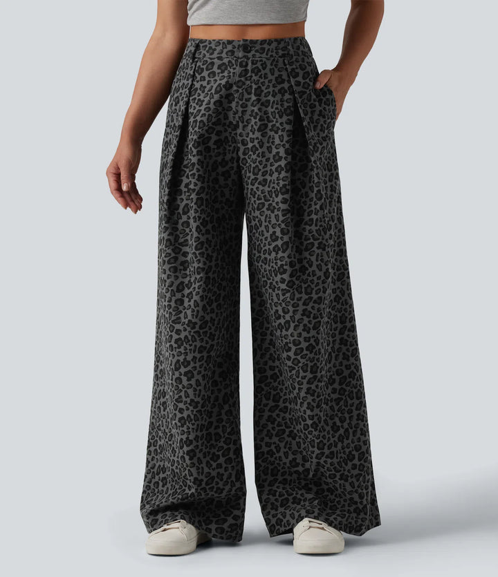 Noir Lynx | Wide Leg Trousers